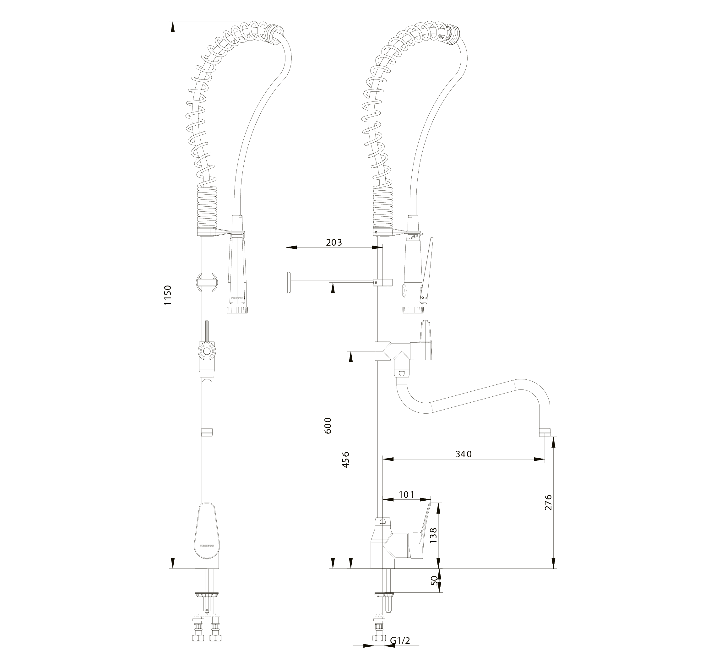 Objets BIM et CAO - Toilette - 71712 PRESTO Combi Lavabo WC - Montage  Arrière LVL0 - Presto